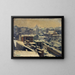 Montmartre under the snow, location of the new hippodrome - Joseph Le Pan de Ligny — framed artwork on a wall