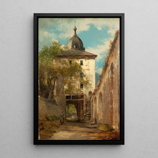 The city gate Boppart - Joseph Magnus Stck — framed artwork on a wall