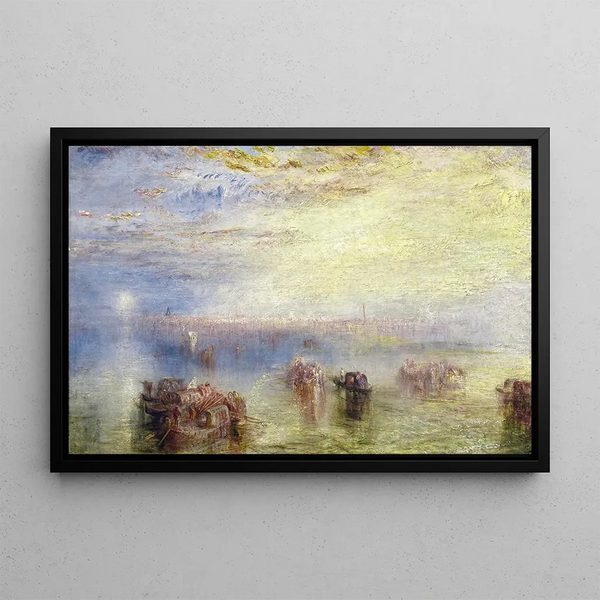 Approach to Venice - Joseph Mallord William Turner — framed artwork on a wall