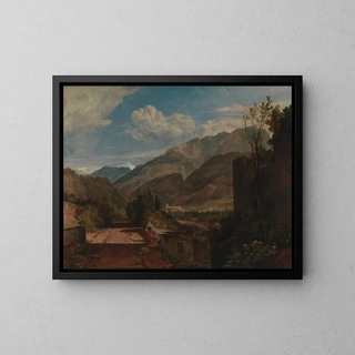 Château de Saint-Michel de Bonneville en Savoie - Joseph Mallord William Turner — framed artwork on a wall