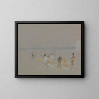 Cricket sur les Goodwin Sands - Joseph Mallord William Turner — framed artwork on a wall
