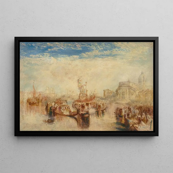 Giovanni Bellini's three-panel altarpiece in the Church of the Redeemer in Venice - Joseph Mallord William Turner — framed artwork on a wall