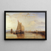 Dort or Dordrecht The mail boat from Dort coming from Rotterdam grounded - Joseph Mallord William Turner — framed artwork on a wall