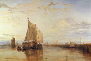 Dort or Dordrecht The mail boat from Dort coming from Rotterdam grounded - Joseph Mallord William Turner — artwork view