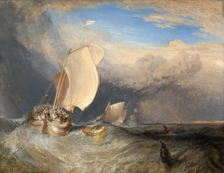 Bateaux de pêche avec des marchands négociant pour du poisson - Joseph Mallord William Turner — artwork view
