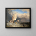 Bateaux de pêche avec des marchands négociant pour du poisson - Joseph Mallord William Turner — framed artwork on a wall