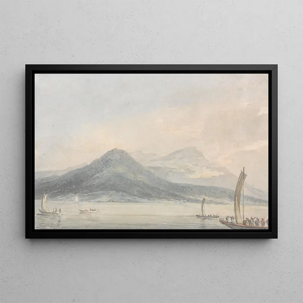 De l'Isola Borromeo, lac Majeur - Joseph Mallord William Turner — framed artwork on a wall