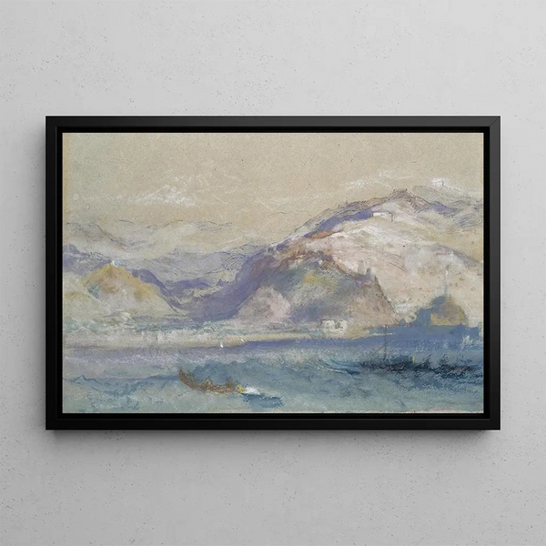 Genoa from the Sea - Joseph Mallord William Turner — framed artwork on a wall