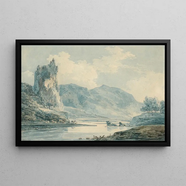 Rocher d'Ilam, Dovedale, Derbyshire - Joseph Mallord William Turner — framed artwork on a wall
