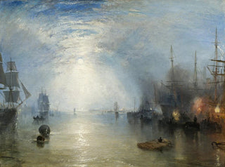 Les charbonniers déchargeant des charbonnets au clair de lune - Joseph Mallord William Turner — artwork view