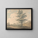 Landscape with Trees and Figures - Joseph Mallord William Turner — framed artwork on a wall
