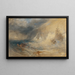 Lighthouse of the Longships at Land's End - Joseph Mallord William Turner — framed artwork on a wall