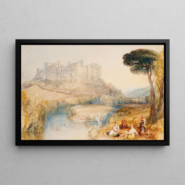 Château de Ludlow, Shropshire - Joseph Mallord William Turner — framed artwork on a wall