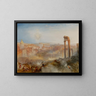 Rome moderne, Campo Vaccino - Joseph Mallord William Turner — framed artwork on a wall