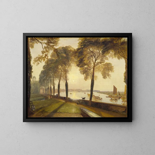 Terrasse de Mortlake - Joseph Mallord William Turner — framed artwork on a wall