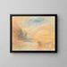 Mountain landscape painting with lake - Joseph Mallord William Turner — framed artwork on a wall