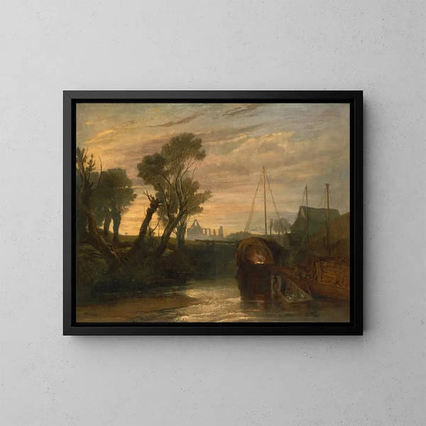 Abbey of Newark - Joseph Mallord William Turner — framed artwork on a wall