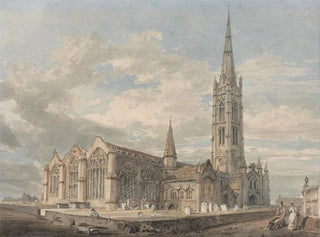 North-East View of Grantham Church, Lincolnshire - Joseph Mallord William Turner — artwork view