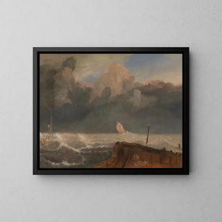 Port of Ruysdael - Joseph Mallord William Turner — framed artwork on a wall
