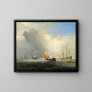 Ferry-boat de Rotterdam - Joseph Mallord William Turner — framed artwork on a wall