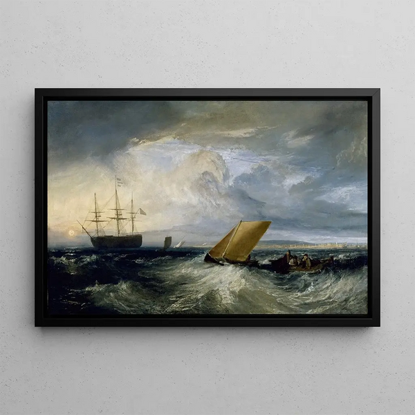 Sheerness seen from the Nore - Joseph Mallord William Turner — framed artwork on a wall