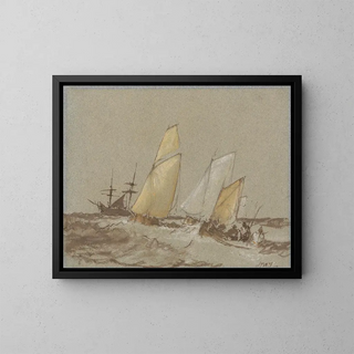 Shipping - Joseph Mallord William Turner — framed artwork on a wall
