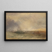 Stormy Sea breaking on a Shore - Joseph Mallord William Turner — framed artwork on a wall