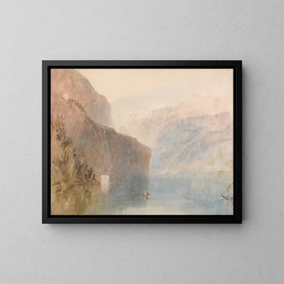 Chapel Tells, Lake Lucerne - Joseph Mallord William Turner — framed artwork on a wall