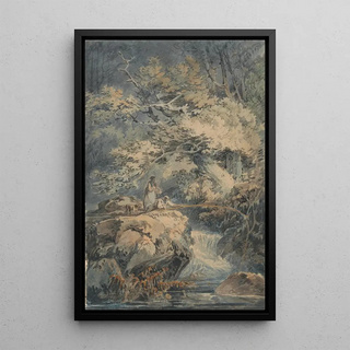 The Fisherman at the Line - Joseph Mallord William Turner — framed artwork on a wall