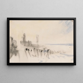 The Sketchbook of La Manche 31 - Joseph Mallord William Turner — framed artwork on a wall
