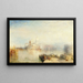 La Dogana et Santa Maria della Salute - Joseph Mallord William Turner — framed artwork on a wall