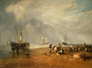 The Hastings Beach Fish Market - Joseph Mallord William Turner — artwork view