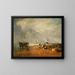 The Hastings Beach Fish Market - Joseph Mallord William Turner — framed artwork on a wall