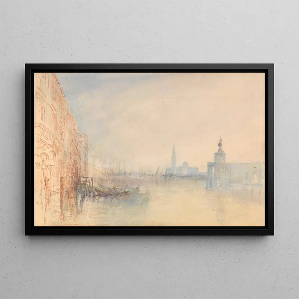 Venice L'embouchure du Grand Canal - Joseph Mallord William Turner — framed artwork on a wall