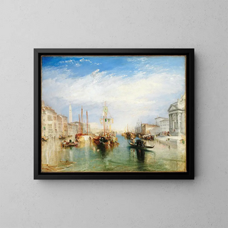 Venice from the Porch of the Madonna della Salute - Joseph Mallord William Turner — framed artwork on a wall