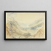 View in the Saint Gotthard Pass, Switzerland - Joseph Mallord William Turner — framed artwork on a wall