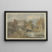 Watermill painting near a stream - Joseph Mallord William Turner — framed artwork on a wall