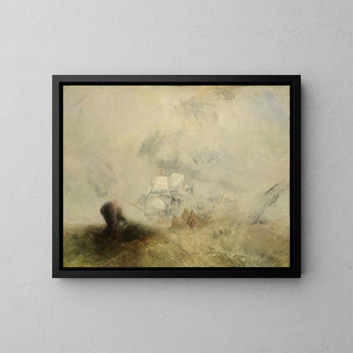Whalers - Joseph Mallord William Turner — framed artwork on a wall