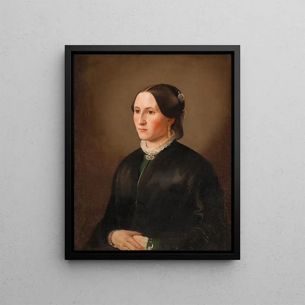 Portrait painting of Karoline Glich née Trenkwald, 31 years old - Joseph Mathias von Trenkwald — framed artwork on a wall