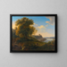 Landscape Painting of the Danube - Joseph Messmer — framed artwork on a wall