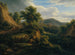 Mountainous wooded landscape with ruins - Joseph Messmer — artwork view