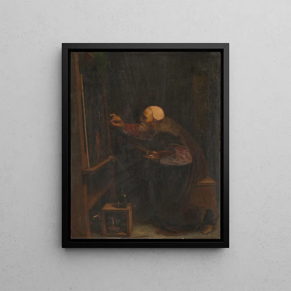 Titian painting his last work - Joseph Nicolas Robert-Fleury — framed artwork on a wall
