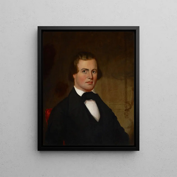 Portrait painting of Joseph E. Pope - Joseph Oriel Eaton — framed artwork on a wall