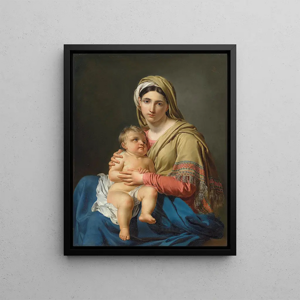 Virgin and Child Painting - Joseph Paelinck — framed artwork on a wall