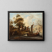 Falcon Hunt - Joseph Parrocel — framed artwork on a wall