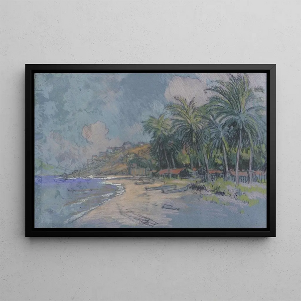 Beach Acapulco - Joseph Pennell — framed artwork on a wall