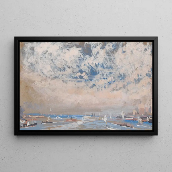 Animated Bay - Joseph Pennell — framed artwork on a wall