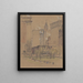 New York, the old and the new - Joseph Pennell — framed artwork on a wall