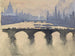my London window painting, domes, spires and chimneys, fog and smoke - Joseph Pennell — artwork view