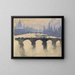 my London window painting, domes, spires and chimneys, fog and smoke - Joseph Pennell — framed artwork on a wall